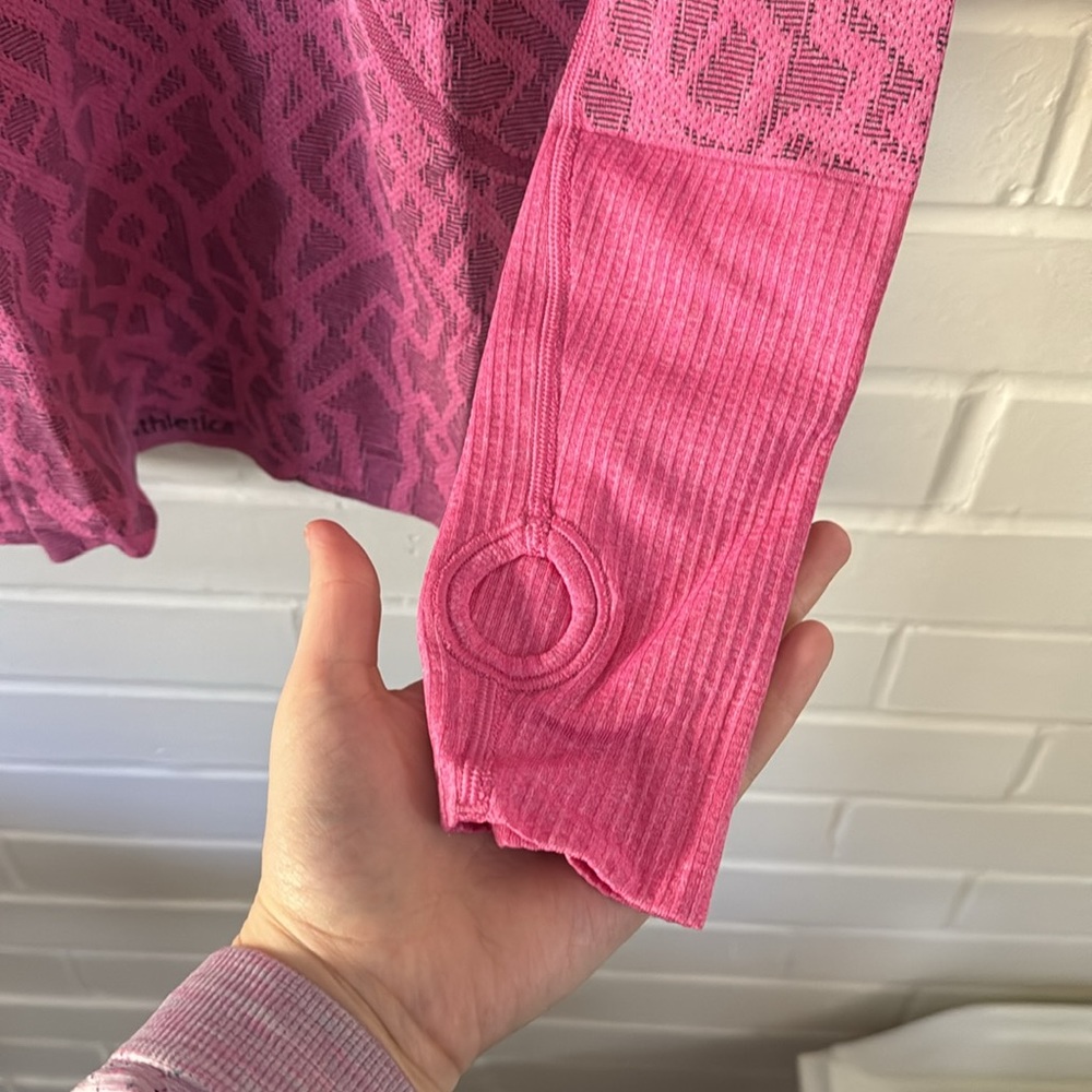 RARE Lululemon seawheeze 2015 Pink Long Sleeve Swiftly Tech Sz 8 - Picture 3 of 7